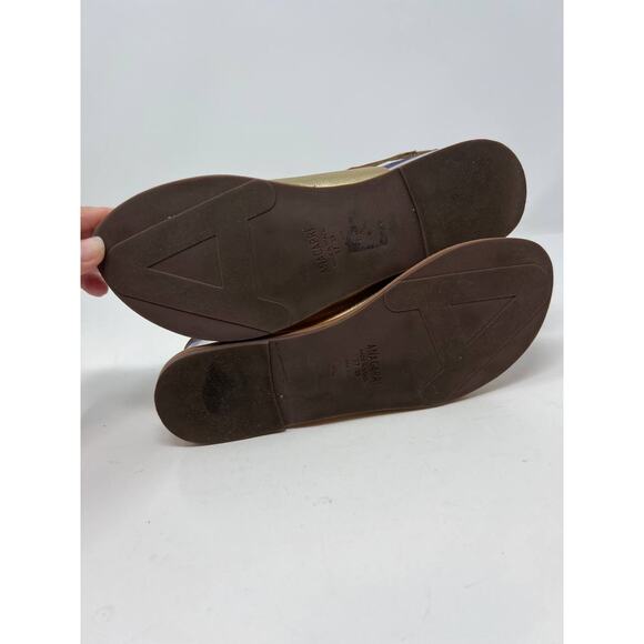 Ana Capri Women's Gladiator Metallic Gold Sandals Flats Size 37 US 6.5 - Picture 9 of 13